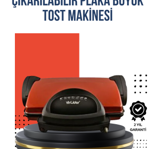 Kompakt Izgara ve Tost Makinesi – Çıkarılabilir Plaka, Döküm Gövde