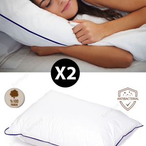 2 Adet Climate Nano Jel Yastık Otel Yastığı 50x70 cm %100 Pamuk Dış Kumaş