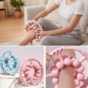 20 Tekerlekli Ayarlanabilir Bacak ve Kol Masaj Aleti – 360° Tam Daire Derin Doku Kas ve Lenfatik Masaj Silindiri (5296)