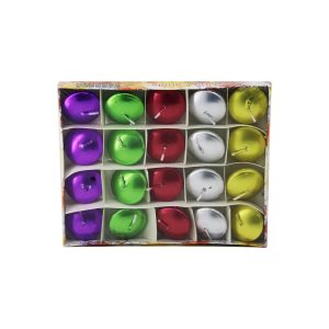 20PCS SUDA YÜZEN MUM BEYAZ - RENKLİ (5296)