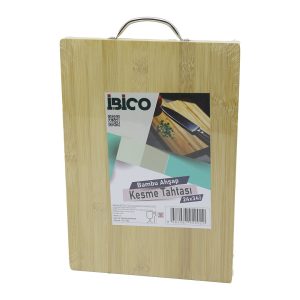 24X34 X 1.7CM LUX AHŞAP BAMBU KESİM PANOSU - KESME TAHTASI METAL KULPLU (5296)