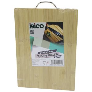 26X36 X 1.7CM LUX AHŞAP BAMBU KESİM PANOSU - KESME TAHTASI METAL KULPLU (5296)