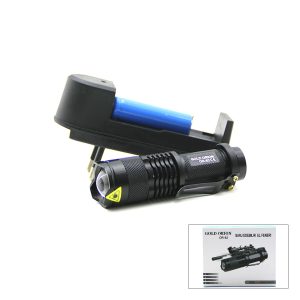 2IN1 KÜÇÜK ZOOMLU EL FENERİ COB LED METAL KASA 9CM (5296)