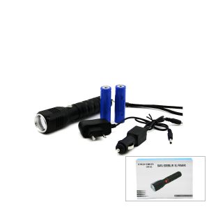 2IN1 ZOOMLU EL FENERİ - COB LED FİŞ - ÇAKMAK ŞARJLI METAL KASA 17CM 3000 LUMEN (5296)