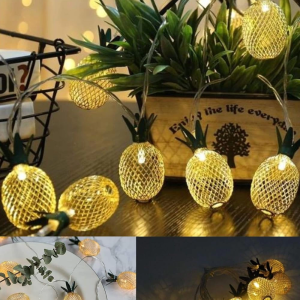 2m 10 Led 2 Kademeli Ananas Led Işık Pilli