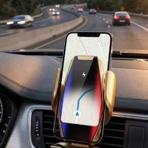 Kablosuz Şarjlı Araç Telefon Tutucu Sensörlü Otomatik Kilit 360 Derece Döner