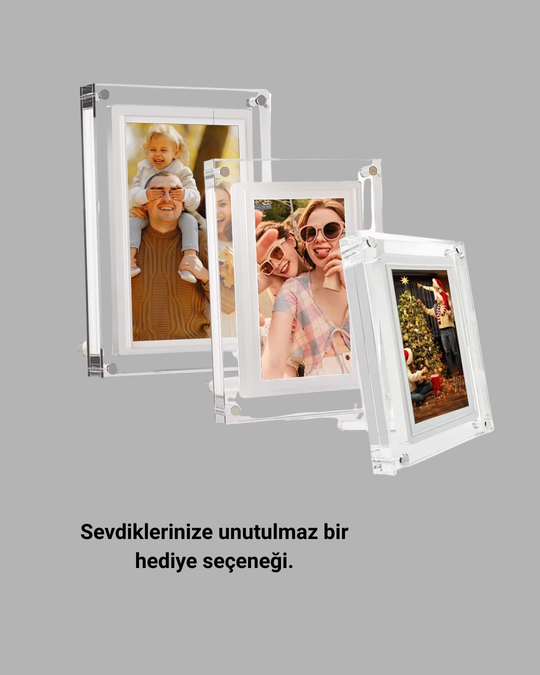 Dayanıklı ve Hafif Tasarım – 7 İnç Dijital Fotoğraf Çerçevesi Ev ve Ofis İçin - Görsel 2