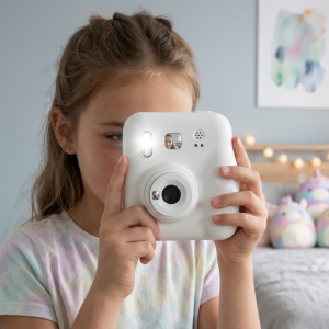 Anında Baskılı Çocuk Kamerası 4 Rulo Kağıt 5 Kalem Hediyeli Eğlenceli Set