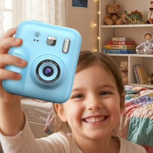 Eğlenceli Çocuk Kamerası Anında Baskı ve Renkli Kalem Setli