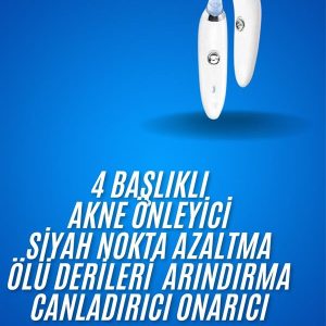 4 Başlıklı Pilli Vakumlu Siyah Nokta Temizleyici Akne Ve Sivilce Önleyici