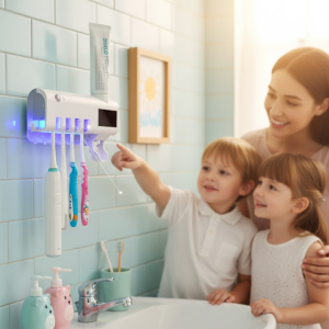 Otomatik Diş Macunu Sıkmalı UV Diş Fırçası Tutucu