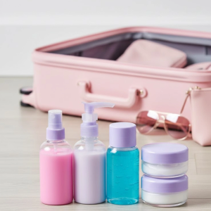 5 Parça Şeffaf Seyahat Kozmetik Seti 30 Ml