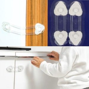 BUFFER® 2'li Mini Çok Amaçlı Kilit- Çocuk Güvenlik Gereçkerli Çekmece,Dolap,Kapak Kilidi