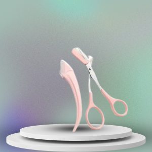 Taraklı Kaş Bıyık Makası Ve Kaş Ustura Seti Kaş Bıyık Tüy Alma Epilasyon Aleti 2'li Set