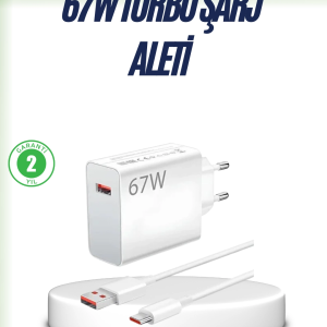 67 Watt Çift Turbo Şarj Adaptörü  Reno 4 5 6 Uyumlu