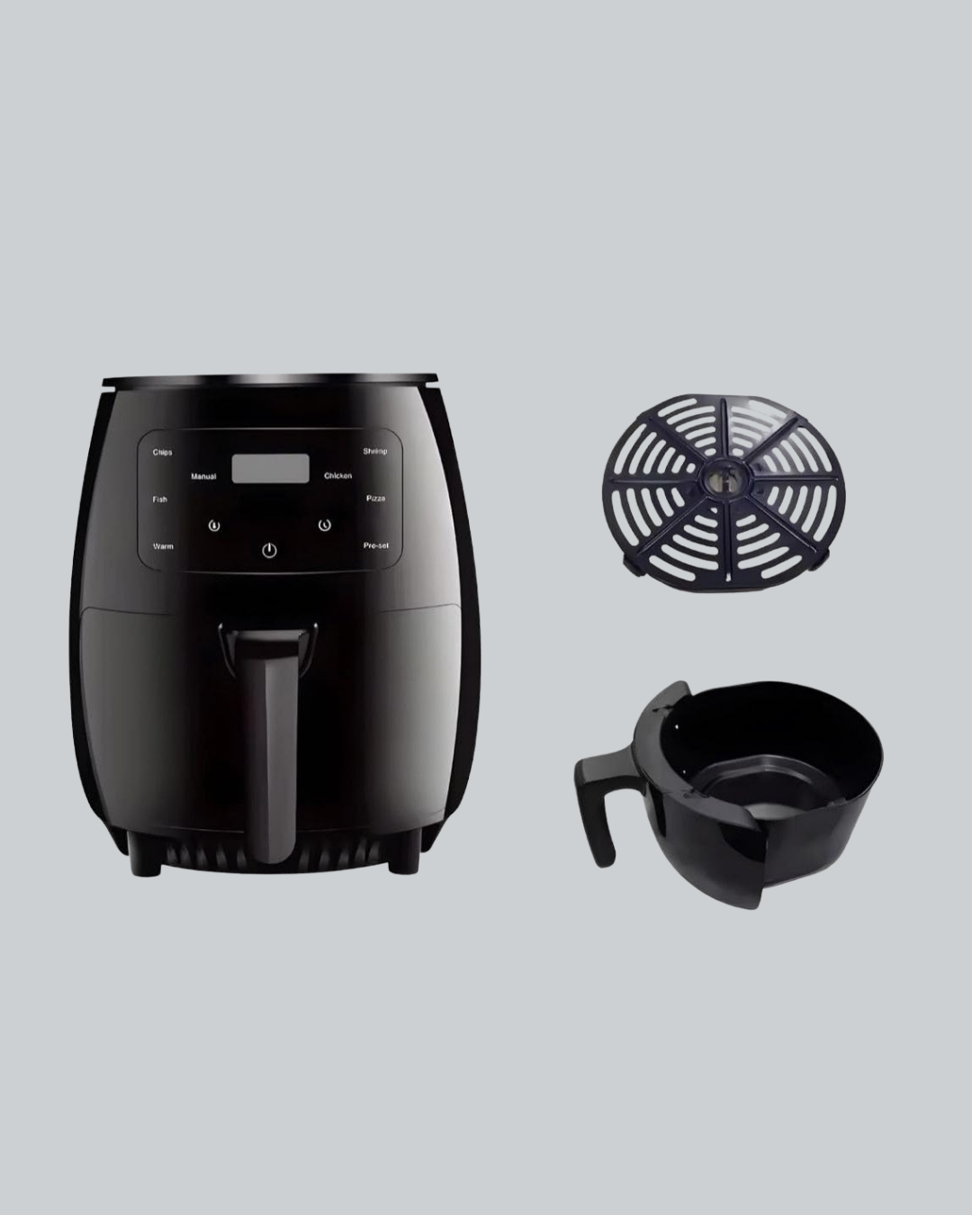 2400W Güçlü Airfryer 6L Yağsız Sağlıklı Pişirici LCD Dokunmatik - Görsel 2