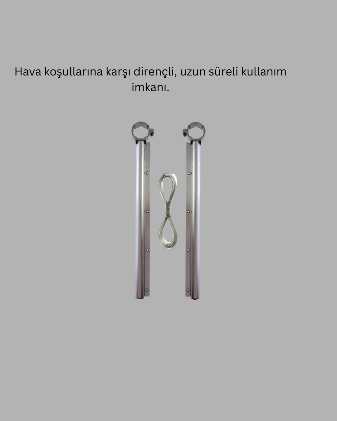 25x60 cm Çamaşır Askılığı Kare Balkon Demiri İçin Dayanıklı Tasarım - Görsel 2