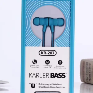 Karler Bass KR-207 Mıknatıslı Kablolu Kulaklık - Mavi