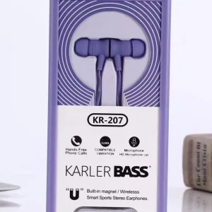 Karler Bass KR-207 Mıknatıslı Kablolu Kulaklık - Mor