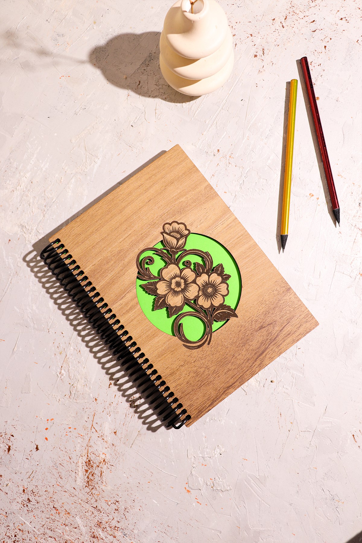 Doğal Ahşap Kapaklı Çizgisiz Defter – Şık ve Dayanıklı Tasarım - Görsel 2
