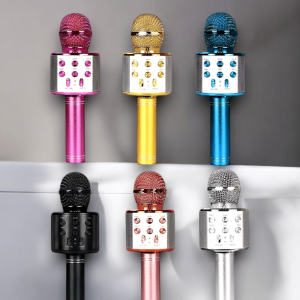 Kablosuz Bluetooth Karaoke Mikrofon USB ve AUX Girişli, Yüksek Ses Kalitesi
