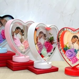 Kişiye Özel Fotoğraf Alanlı Ledli Çerçeve | 25x22 cm Dekoratif Işıklı Stand