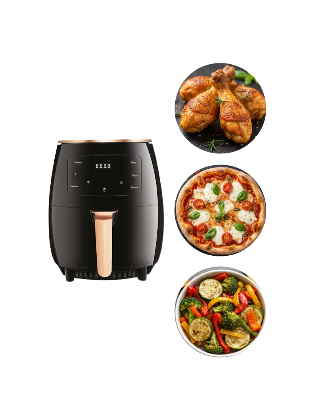 Büyük Kapasiteli Air Fryer Aile Boyu Pişirme ve Kolay Temizlik - Görsel 4