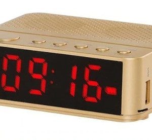 Goldmaster Hometime 50 Taşınabilir Bluetooth Hoparlör Ve Dijital Saat - Gold