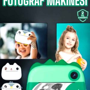 Çocuklar İçin Özel Fotoğraf Makinesi Printer Kamera Taşınabilir HD
