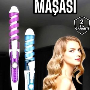 Spiral Saç Maşası Seramik Kaplama Eşit Isı Ayarlı Döner Kablo