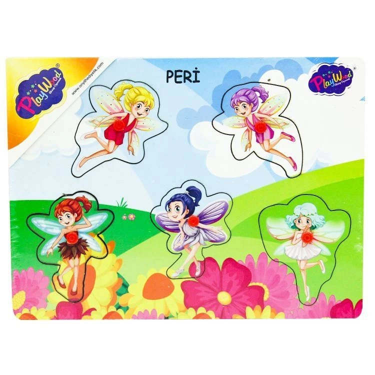 Ahşap Tutmalı Peri Kızı Puzzle - Görsel 2