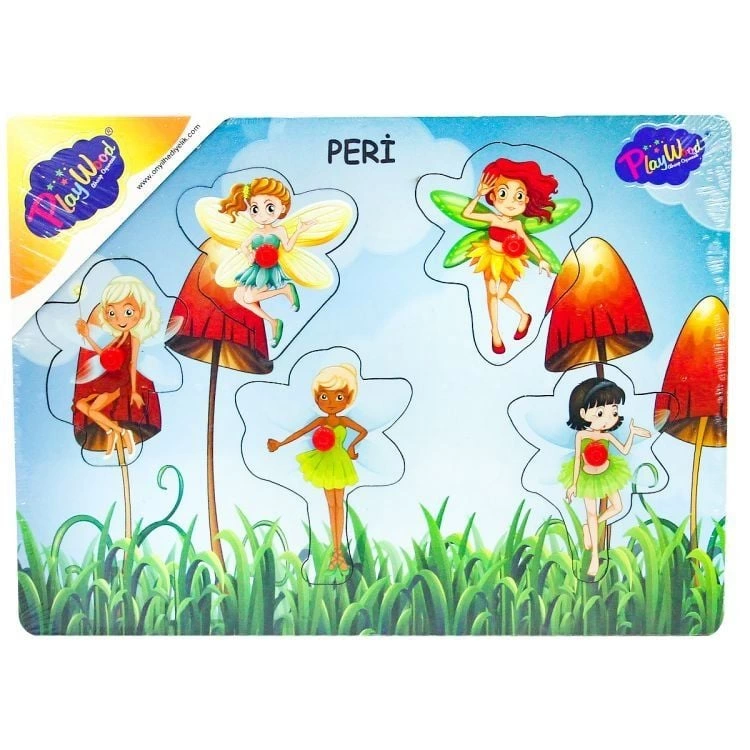 Ahşap Tutmalı Peri Kızı Puzzle - Görsel 3