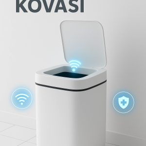 Akıllı Sensörlü Antibakteriyel Çöp Kovası 20 Litre Çöp Kutusu, Çöp Torbası Uyumlu Kapak