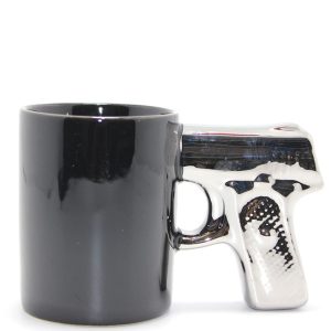 Porselen Silahlı Kupa Bardak