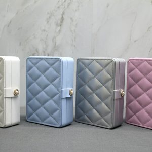 16x11 cm Deri Kaplamalı Makyaj Ve Takı Kutusu