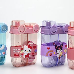 My Melody Çift Bölmeli Pipetli Suluk