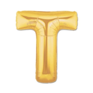 Altın Sarısı Folyo T Harfi Balon 1 Metre