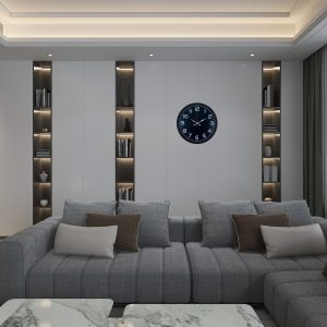 Siyah 36 Cm Modern Duvar Saati