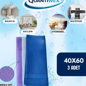 Sihirli Cam Bezi 40x60 cm 3'lü Paket Mikrofiber İz Bırakmayan Temizlik Bezi