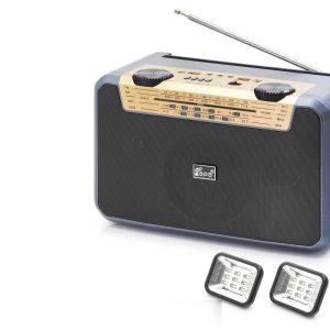 Bluetooth Fm Radyo Usb Tf Aux Solar Şarjli Çift Led Aydinlatmali Kamp Hoparlör FP397S