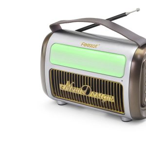 Bluetooth Nostaljik Fm Radyo Usb Tf Aux Rgb Taşınabilir Hoparlör - Kahverengi FX2512B