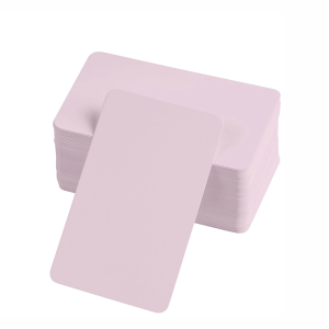 Boş Kelime Kartları 5x8 cm - 50 Adet Oval Kenarlı | Tabu & Not Kartları - Pembe