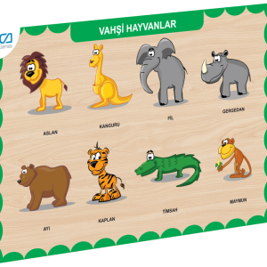 CAAHS-3213 CA GAMES AHŞAP VAHŞİ HAYVANLAR BUL-TAK