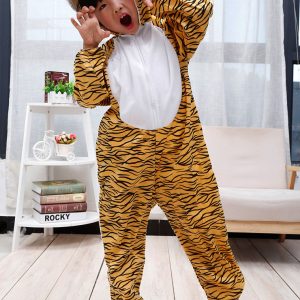 Çocuk Kaplan Kostumu - Aslan Kostümü 6-7 Yaş 120 cm (5296)