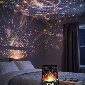Çocuk Odası Yıldız Projektörü Renk Değiştiren Gece Lambası
