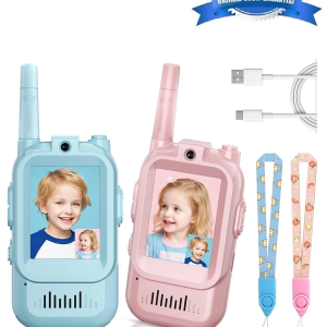 Çocuklar Için Görüntülü Telsiz Konuşma Özellıklı El Telsizi Şarj Edılebılır 50 Mt Menzil Wifi Gerektirmez