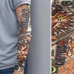 Çorap Dövme Giyilebilir Kol Bacak Dövmesi Likralı 2 Adet Model 19 (5296)