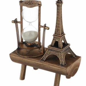 Dekoratif Eyfel Kulesi ve Kum Saati Vintage Tarzı Masa Süsü Biblo