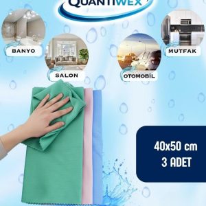 Mikrofiber Cam Silme Bez 40x50 cm 3 Adet İz Bırakmayan Cam Temizlik ve Araba Bezi