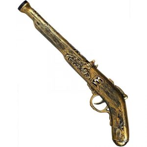 Eskitilmiş Desenli Plastik Oyuncak Korsan Tabancası 40 cm (5296)